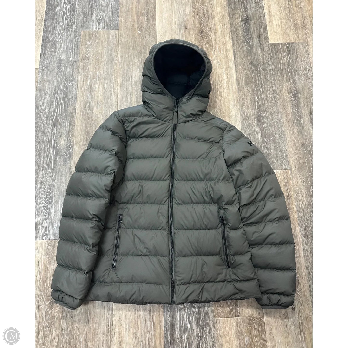 Coat Puffer & Quilted By Helly Hansen In Green, Size: M