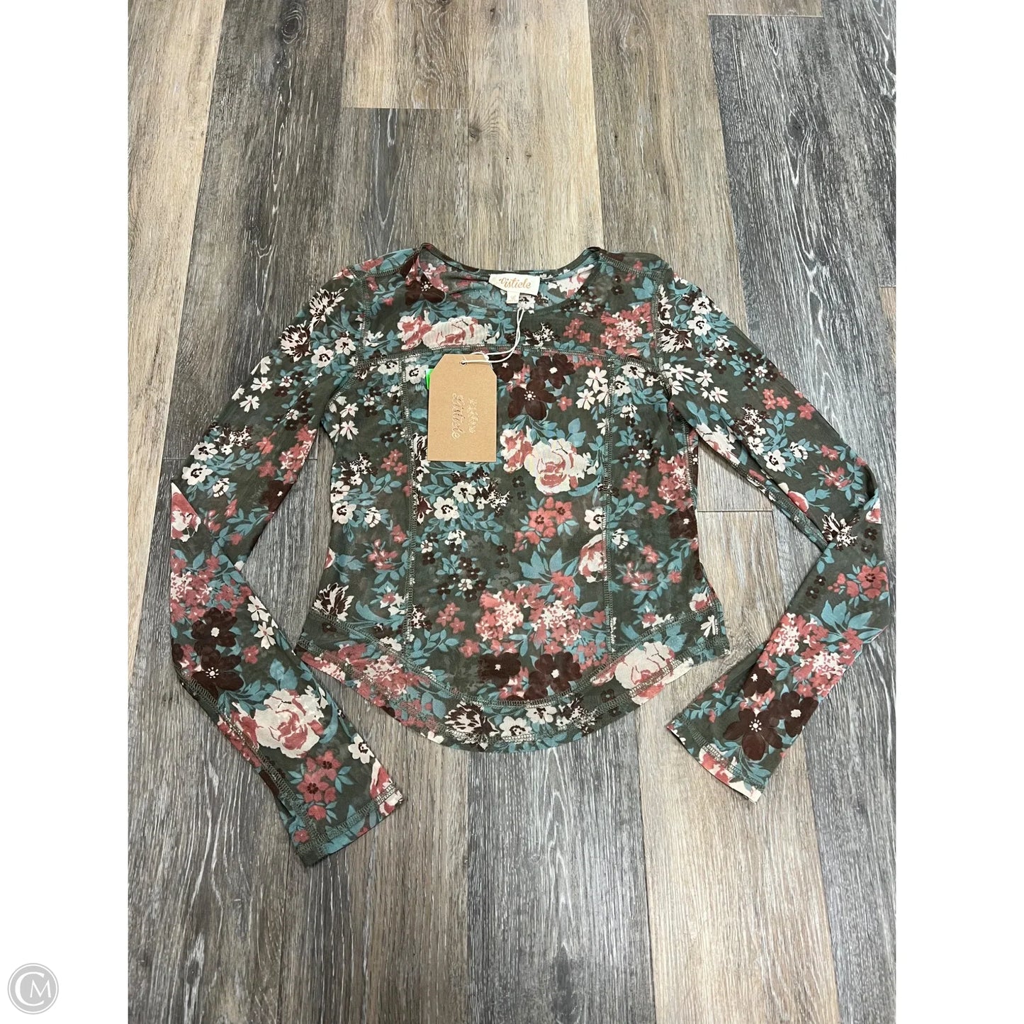 Top Long Sleeve By Listicle In Floral Print, Size: L