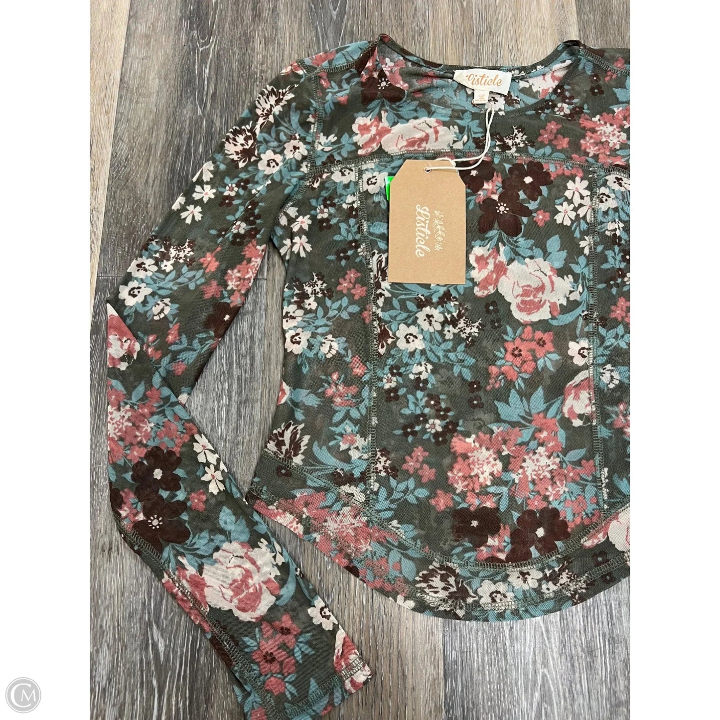 Top Long Sleeve By Listicle In Floral Print, Size: L