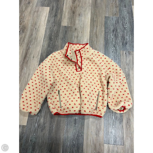 Athletic Fleece By Clothes Mentor In Red & Tan, Size: M