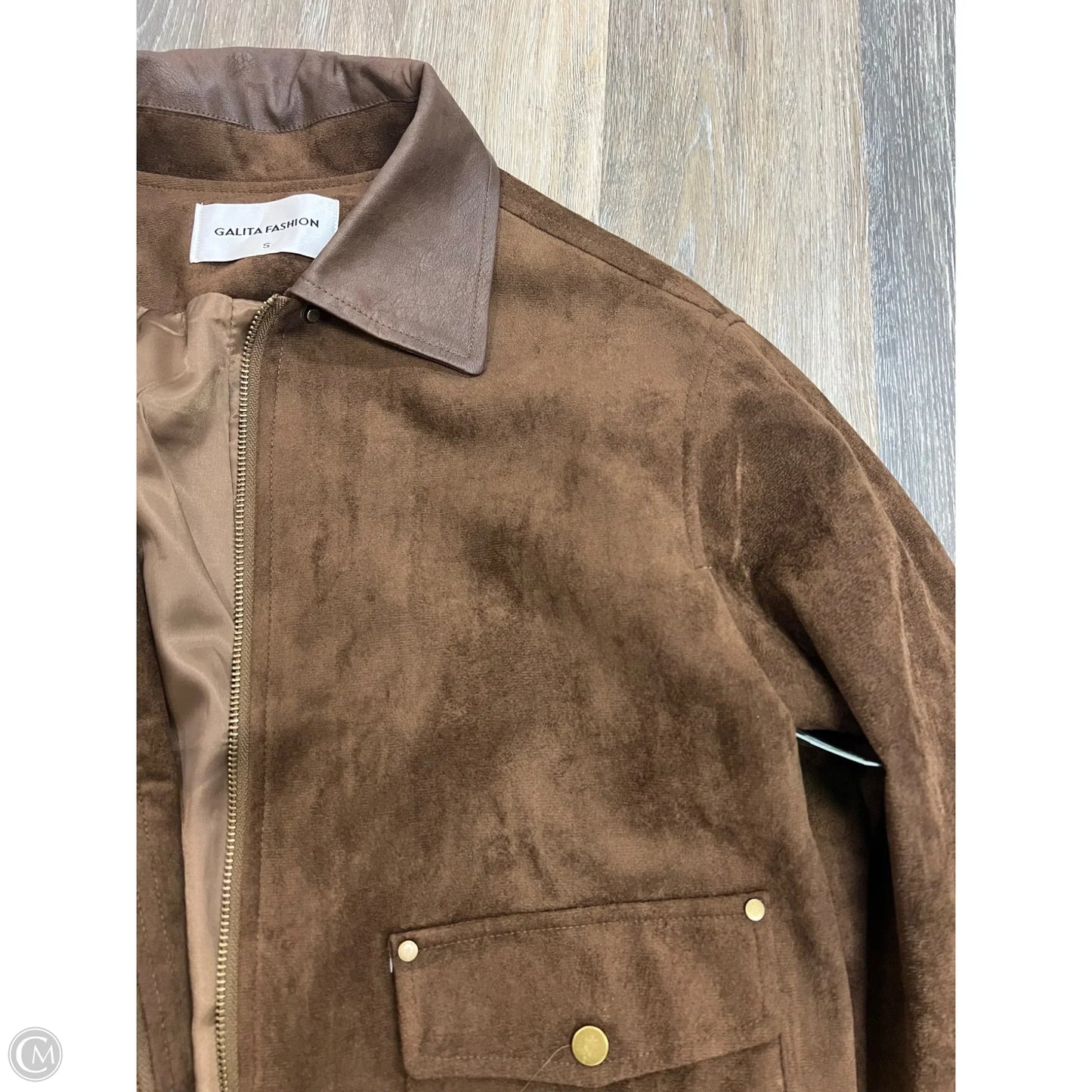 Jacket Moto By GALITA FASHION In Brown, Size: S