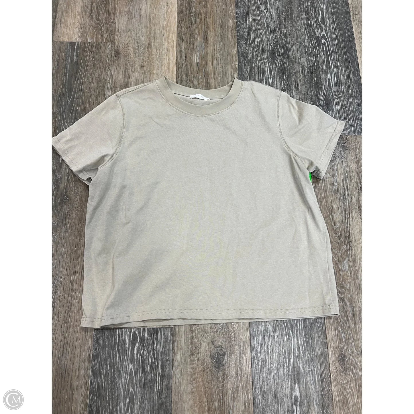 Top Short Sleeve By All Row In Tan, Size: M