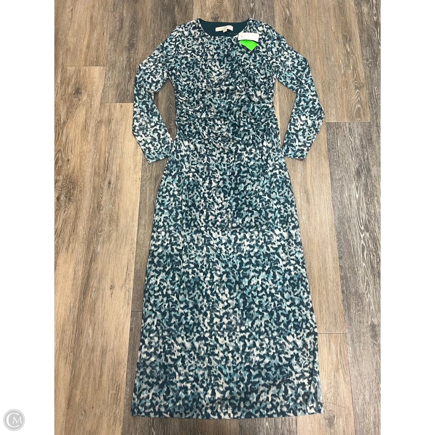 Dress Party Midi By Loft In Blue, Size: M