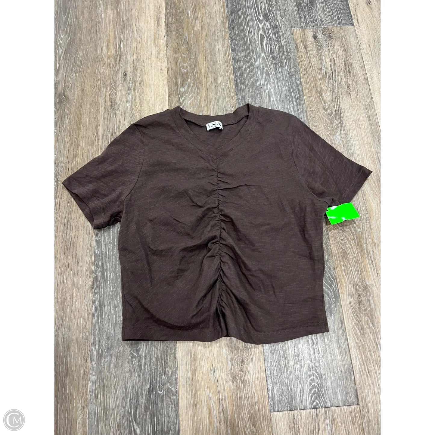 Top Short Sleeve By Lna In Brown, Size: S
