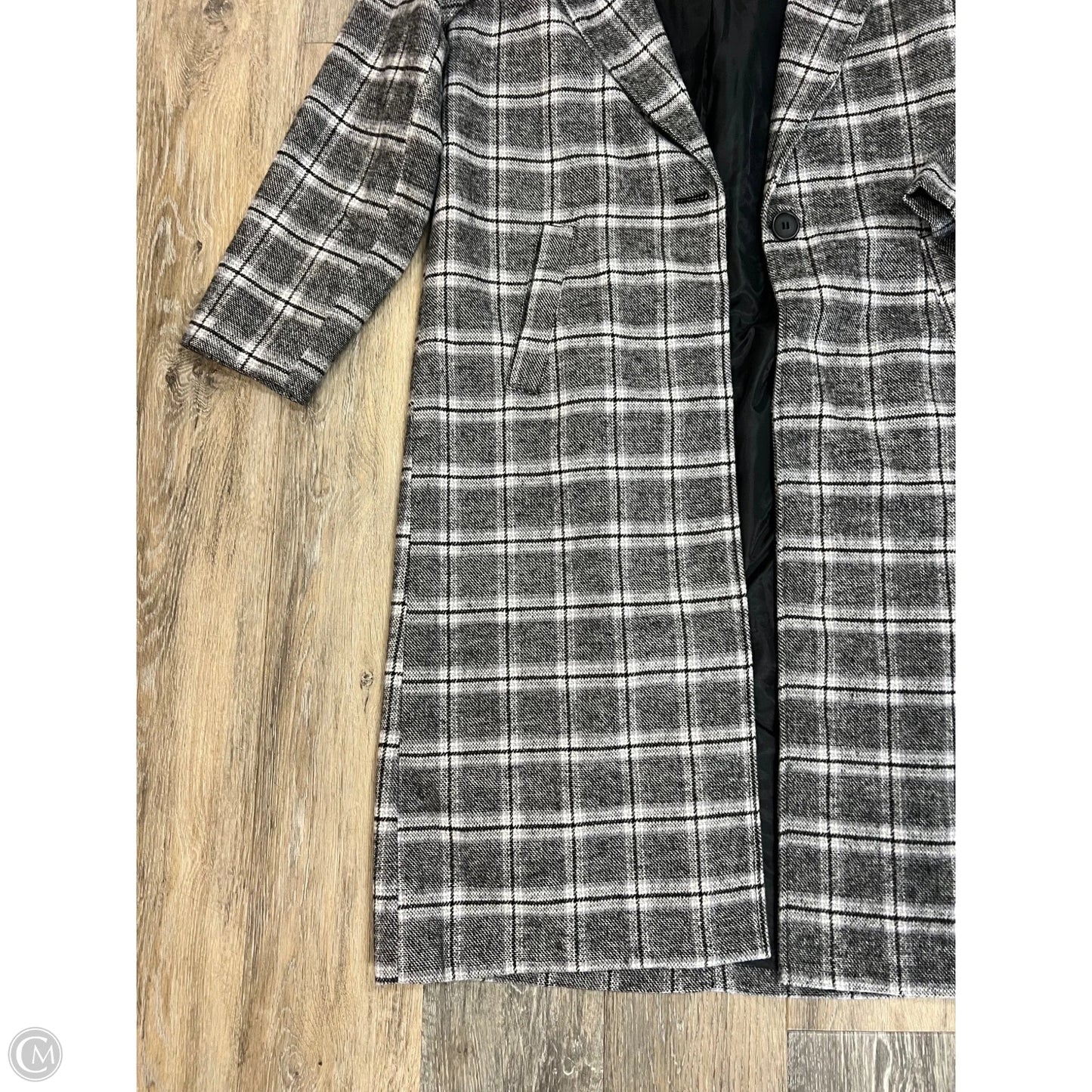 Coat Peacoat By Evereve In Plaid Pattern, Size: S