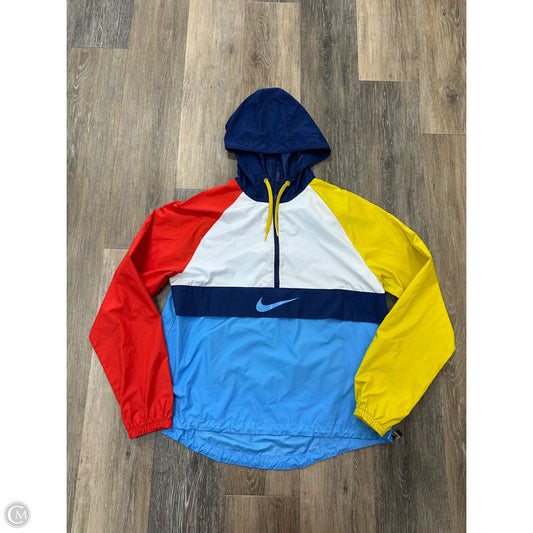 Athletic Jacket By Nike Apparel In Blue, Size: M