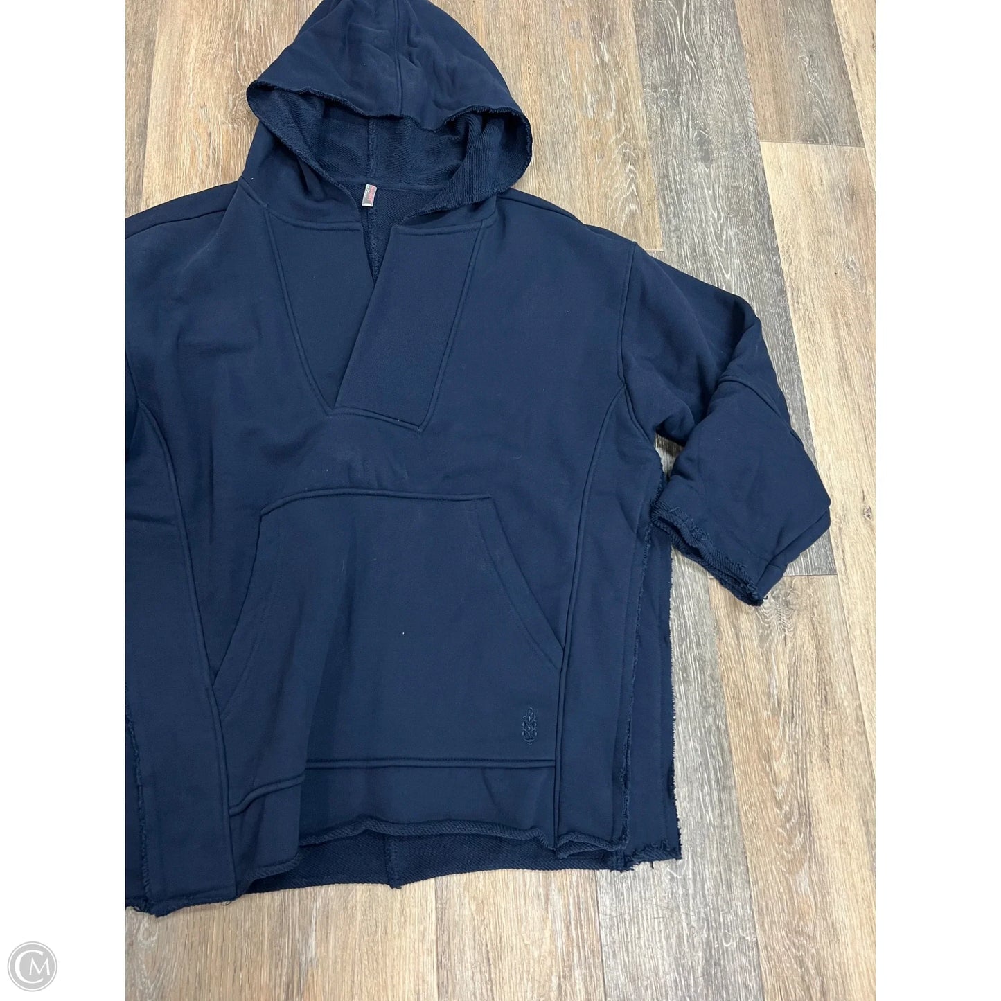 Sweatshirt Hoodie By Free People In Navy, Size: M
