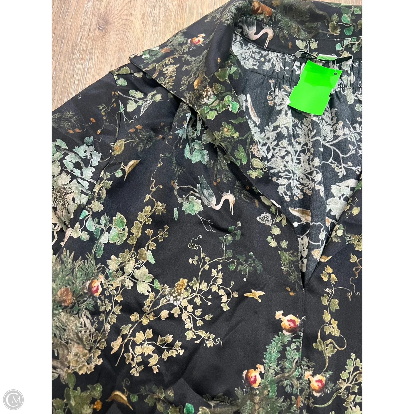 Blouse Long Sleeve By Vince In Floral Print, Size: Xs