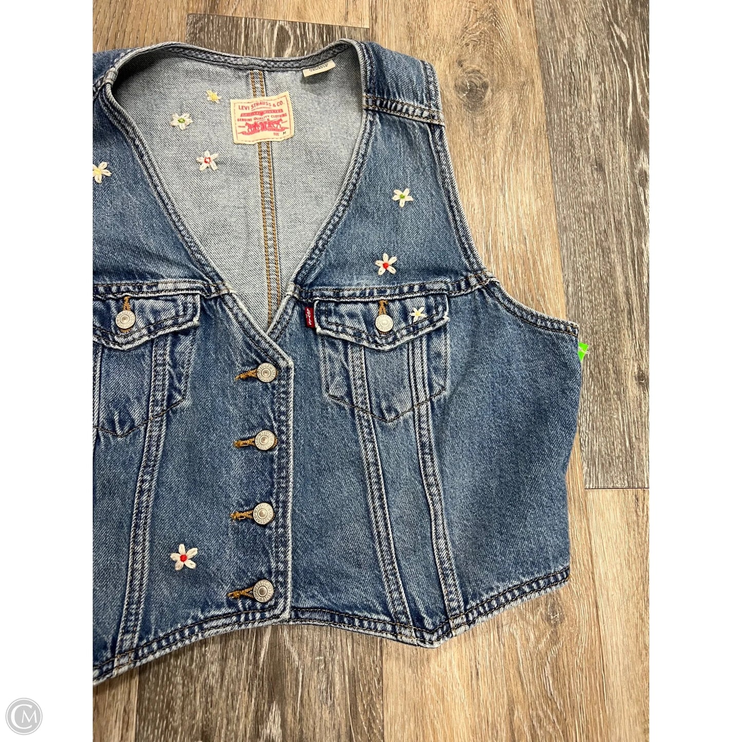 Vest Other By Levis In Blue Denim, Size: M