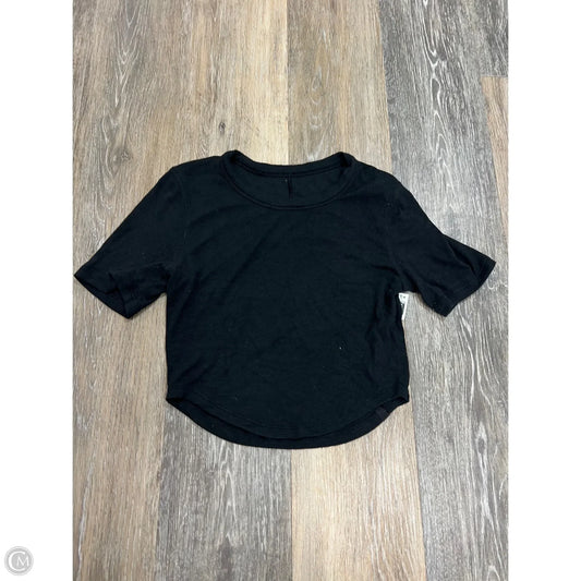 Athletic Top Short Sleeve By Lululemon In Black, Size: 4