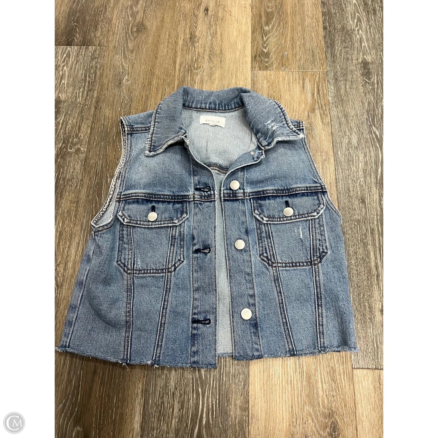 Vest Other By Evereve In Blue Denim, Size: Xs