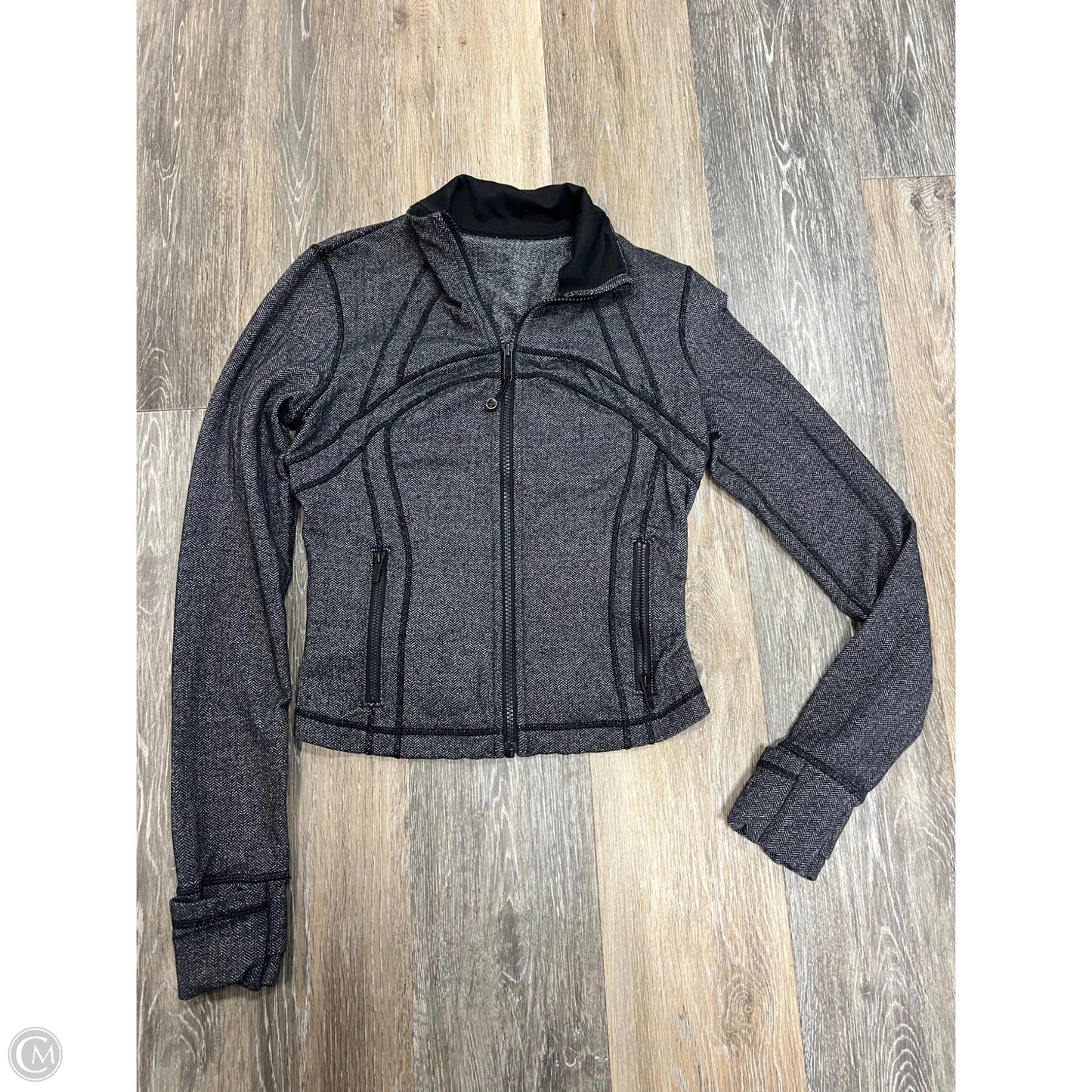 Athletic Jacket By Lululemon In Grey, Size: 6