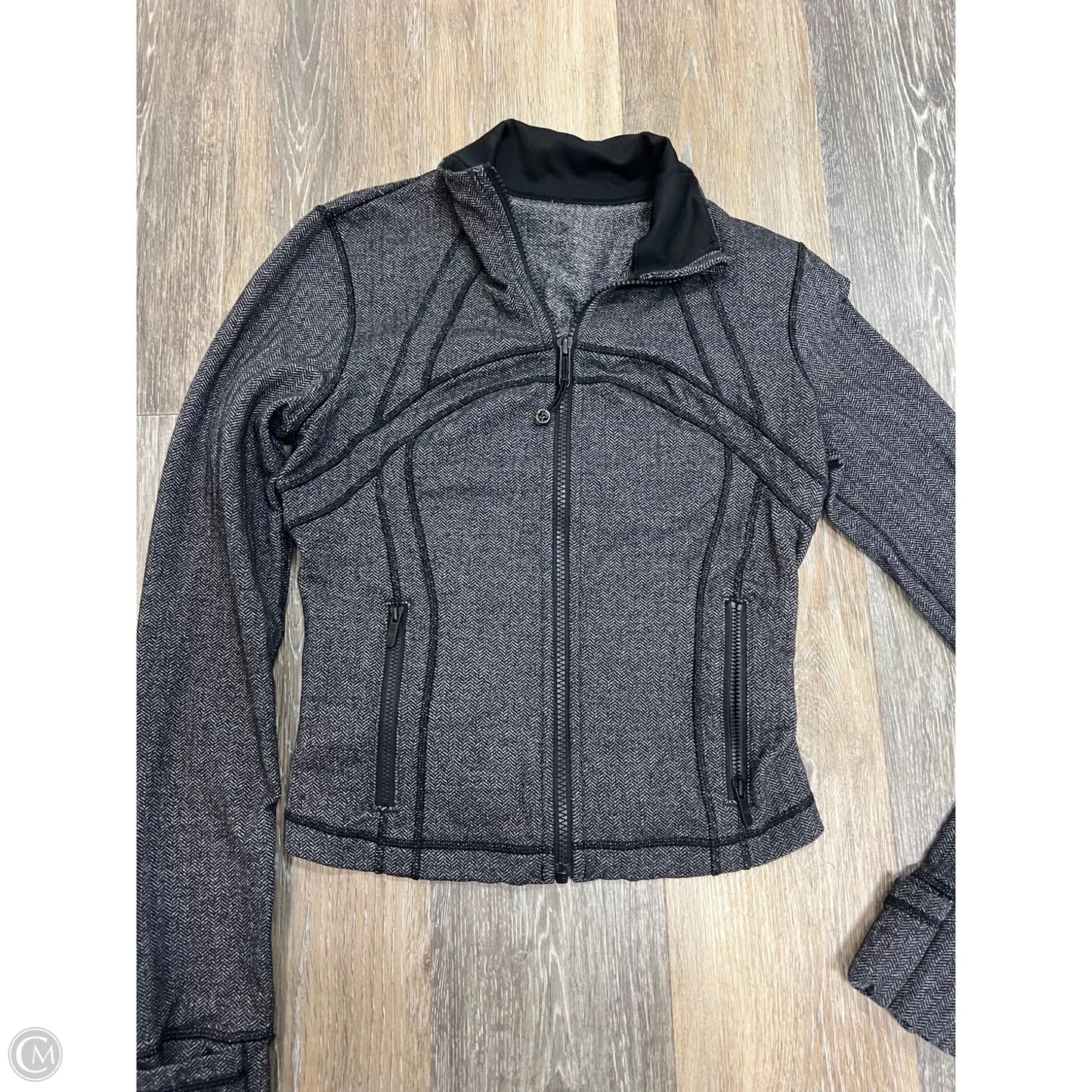 Athletic Jacket By Lululemon In Grey, Size: 6