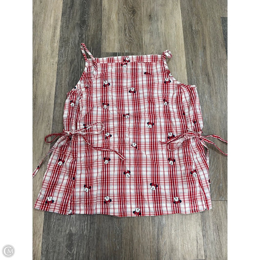 Top Sleeveless By Old Navy x Disney In Plaid Pattern, Size: M