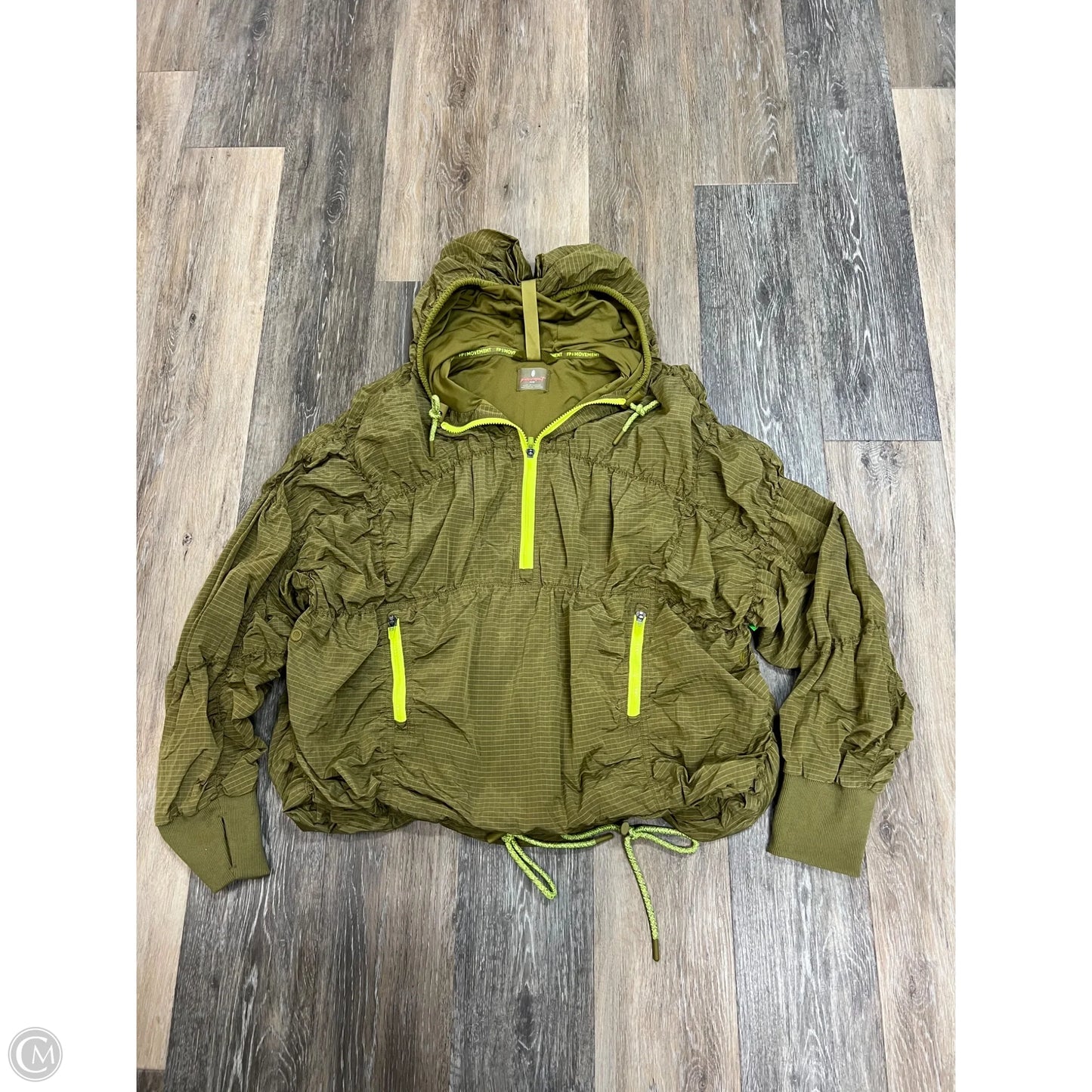 Athletic Jacket By Free People In Green, Size: M