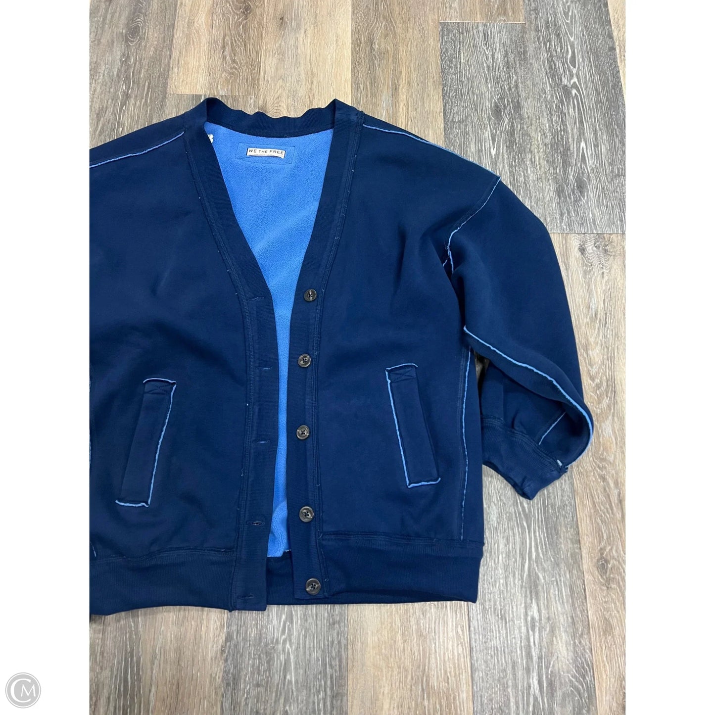 Sweater Cardigan By We The Free In Navy, Size: L