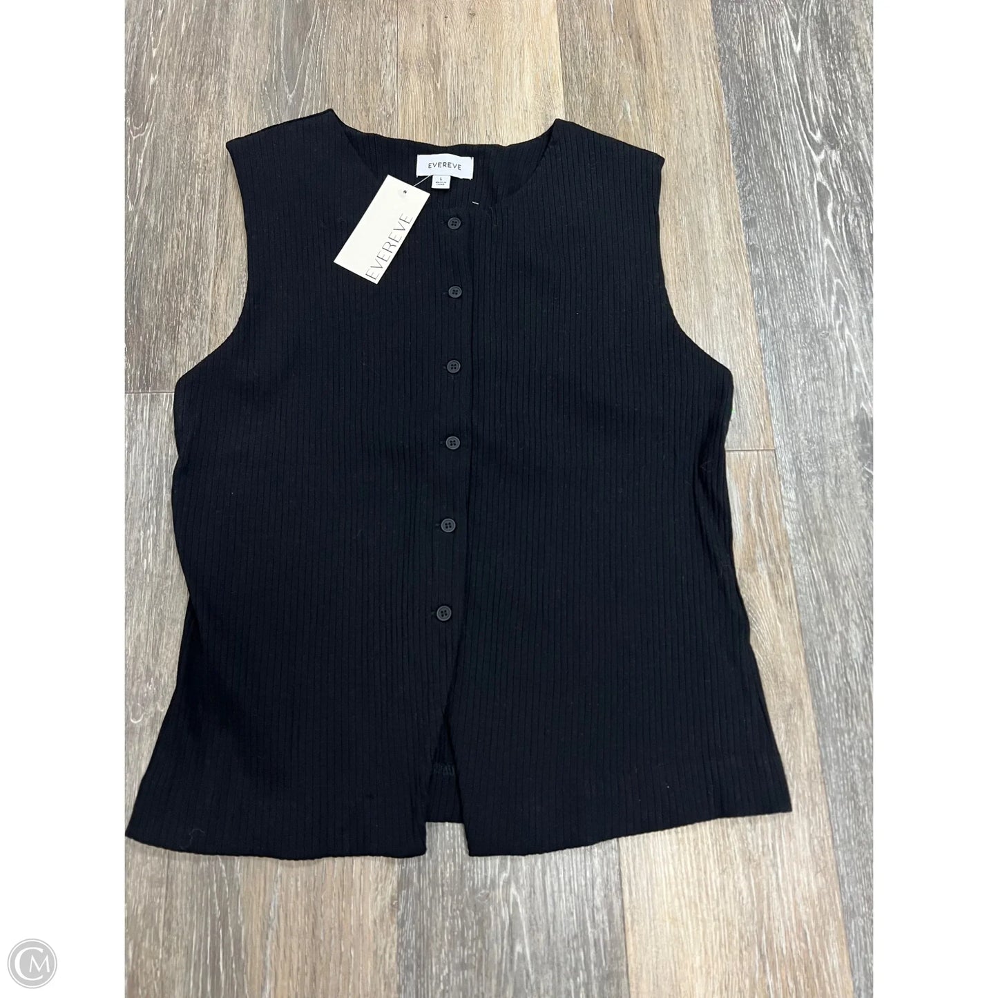 Top Sleeveless By Evereve In Black, Size: L