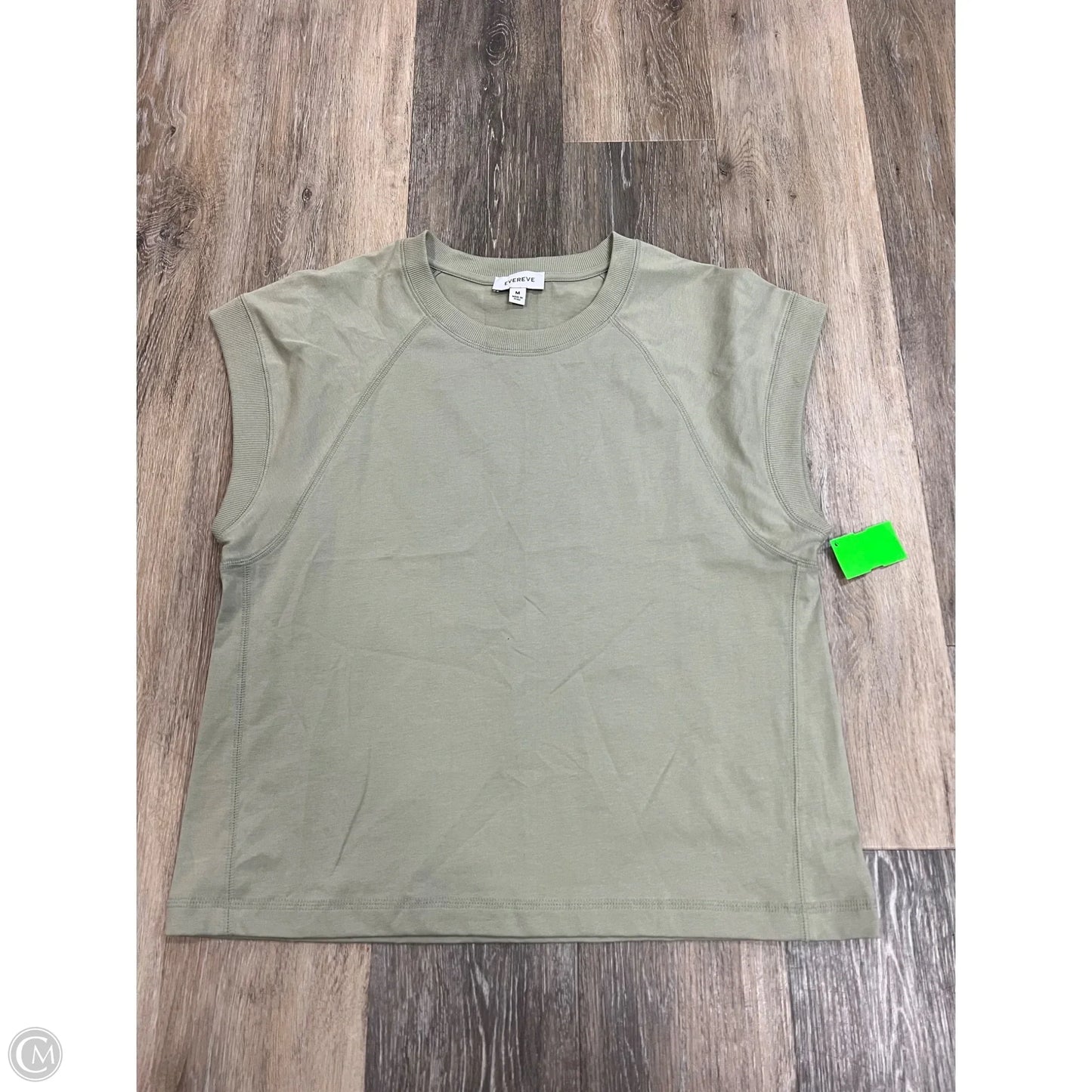 Top Short Sleeve By Evereve In Green, Size: M