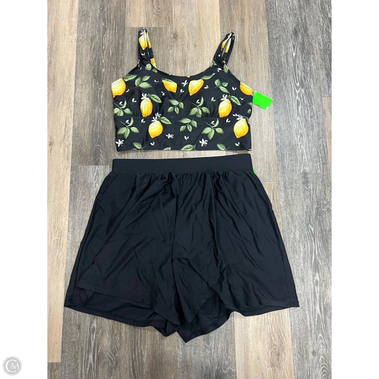 Swimsuit 2pc By Bloomchic In Black, Size: 1x