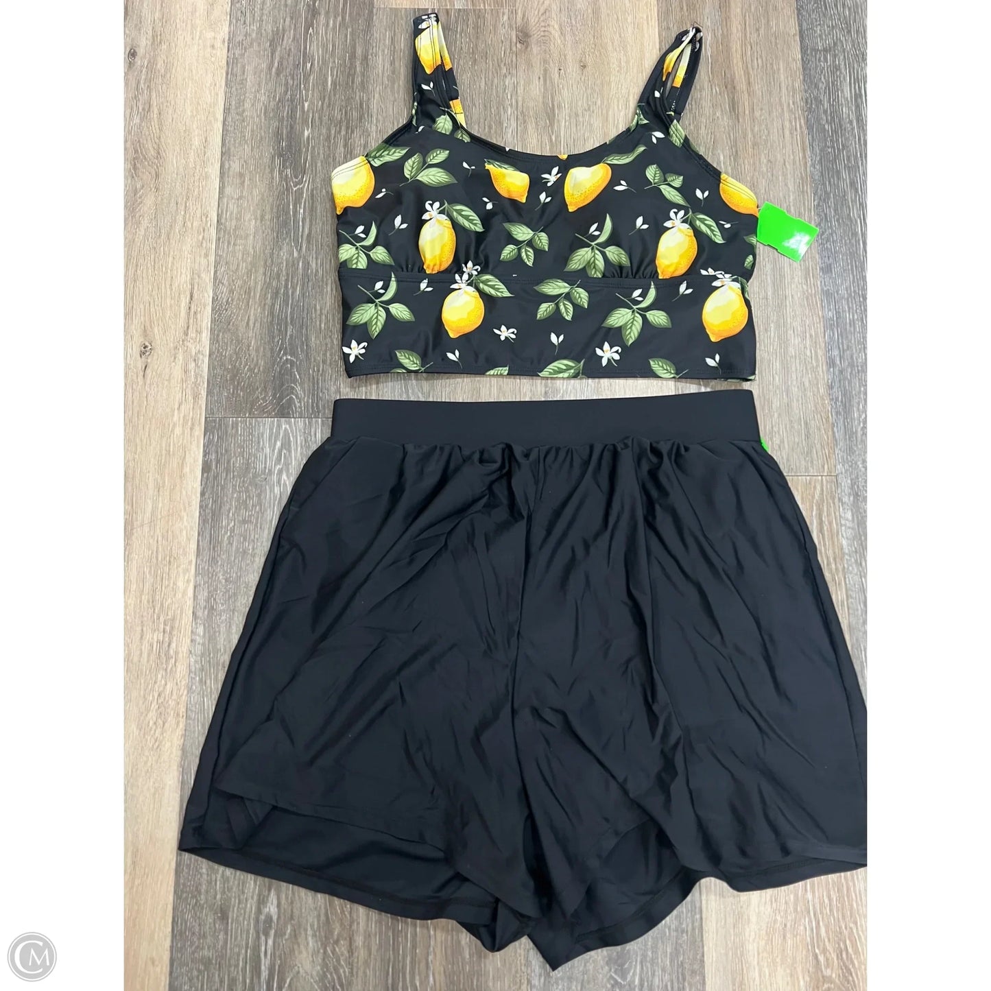 Swimsuit 2pc By Bloomchic In Black, Size: 1x
