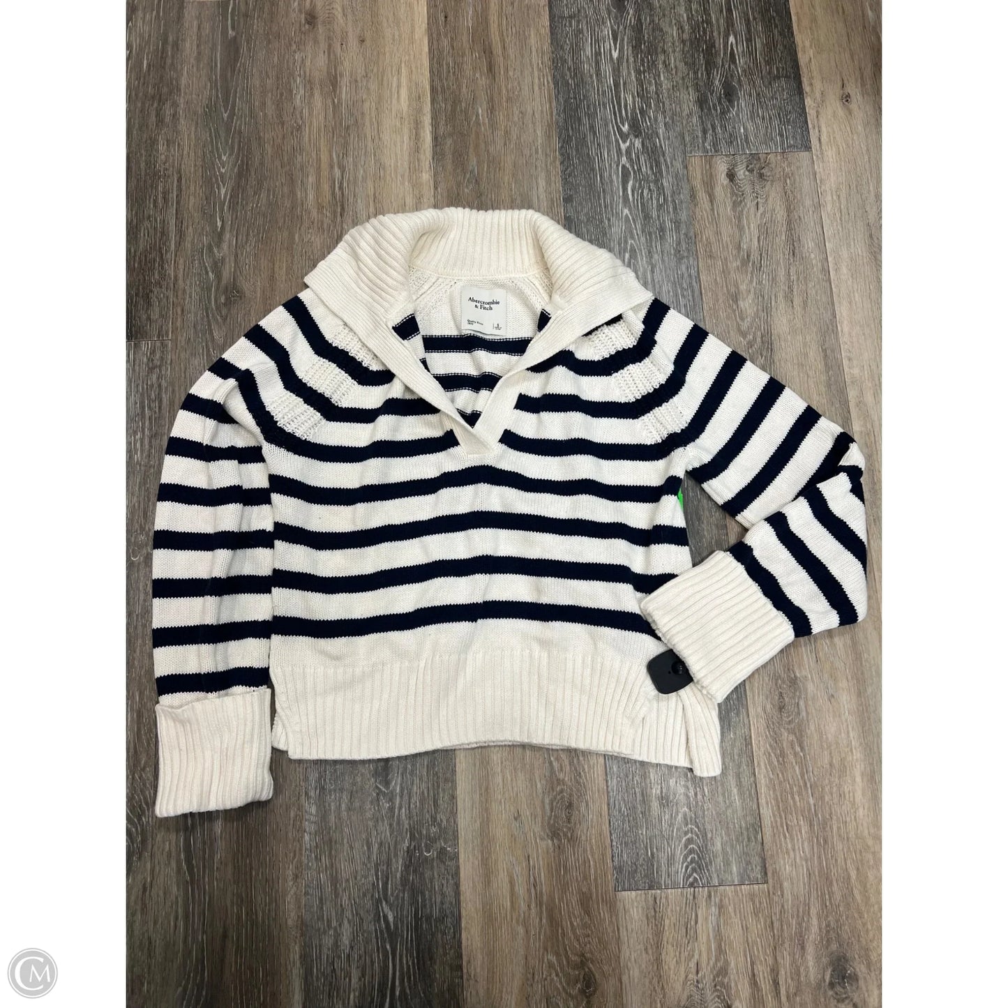 Sweater By Abercrombie And Fitch In Striped Pattern, Size: S