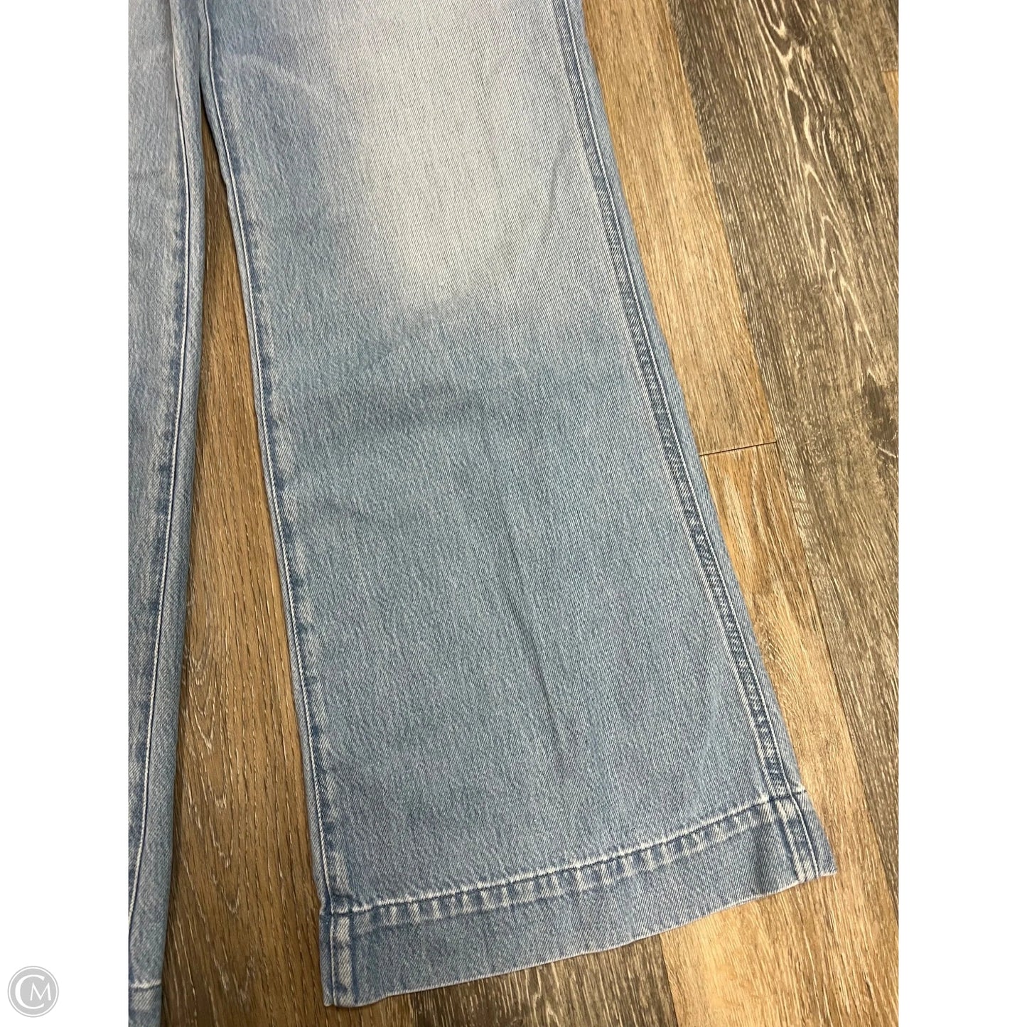 Jeans Wide Leg By 7 For All Mankind In Blue Denim, Size: 10