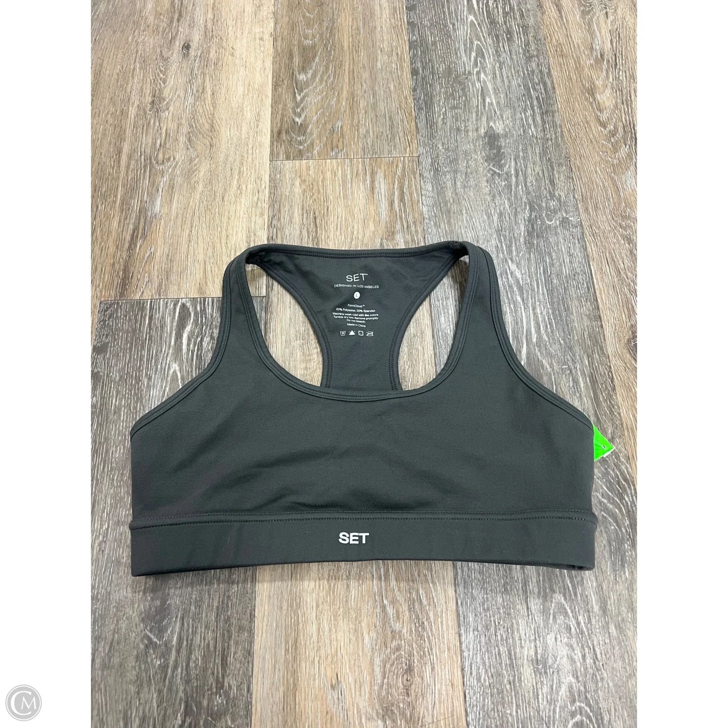 Athletic Bra By Set Active In Grey, Size: L