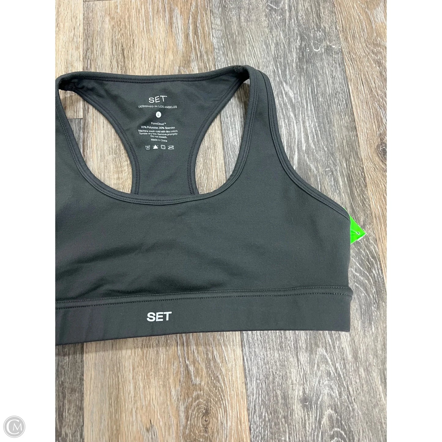 Athletic Bra By Set Active In Grey, Size: L