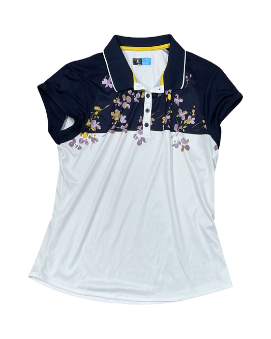 Athletic Top Ss By Pga Tour In Blue & White, Size:L