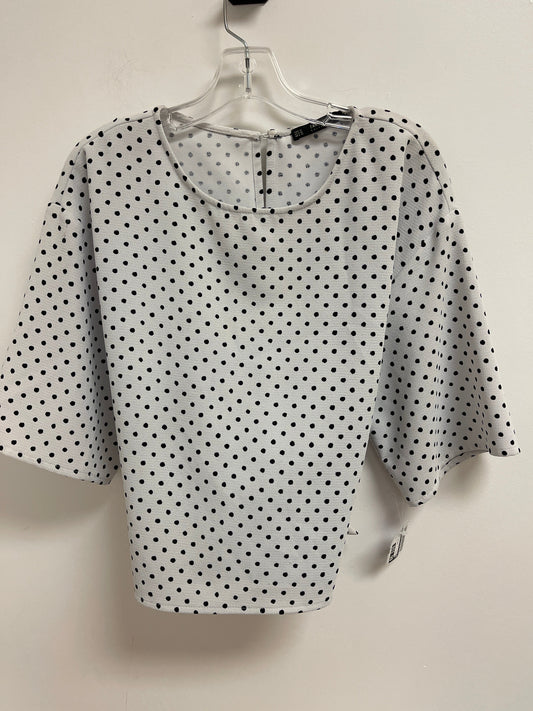 Polkadot Pattern Top Short Sleeve Zara Basic, Size Xl