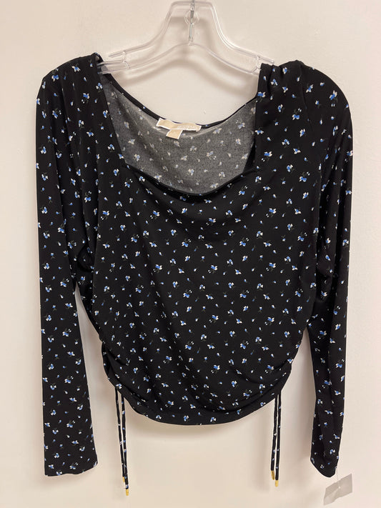 Black Top Long Sleeve Michael By Michael Kors, Size L