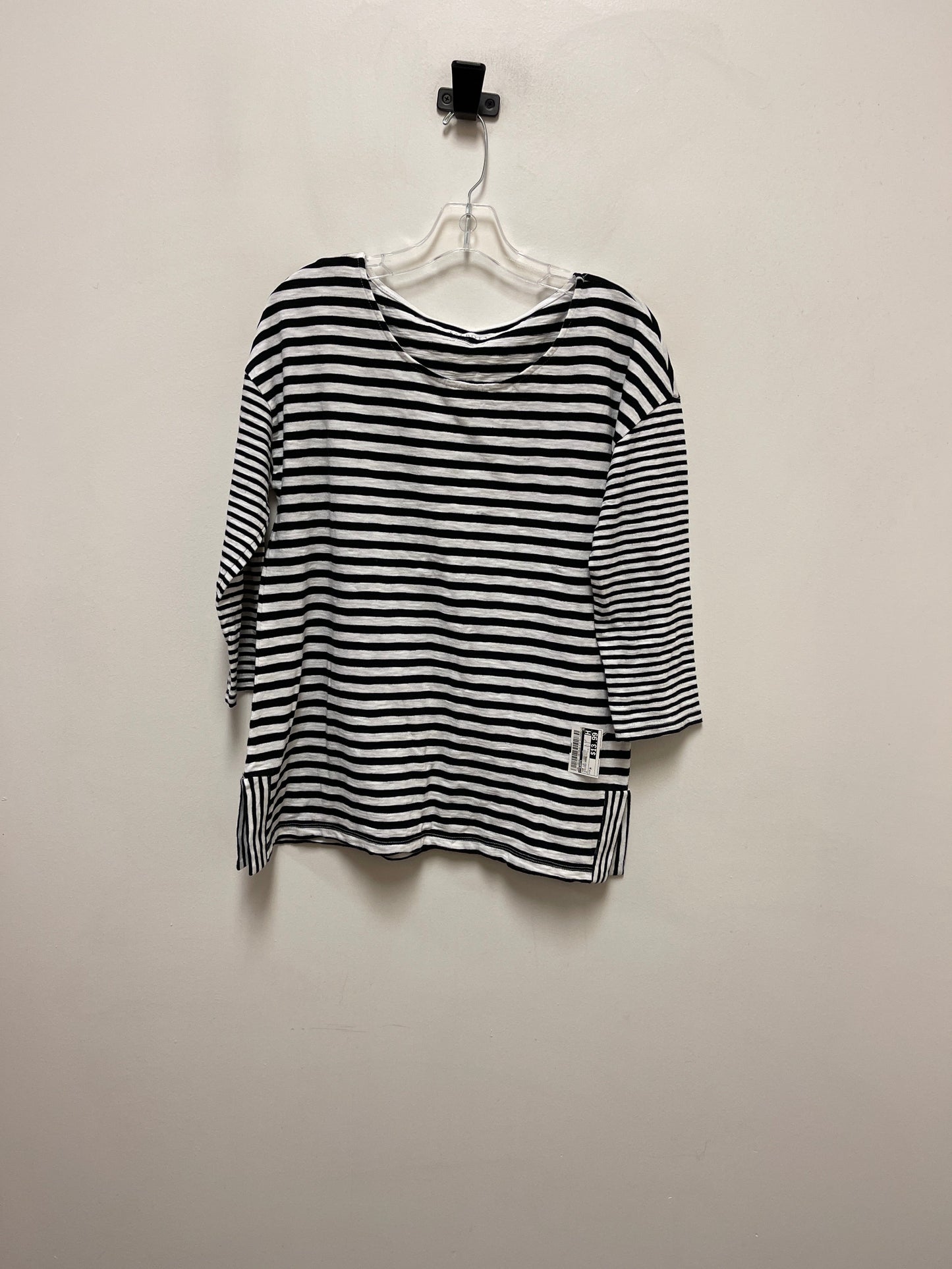 Top Long Sleeve By Talbots In Striped Pattern, Size: M