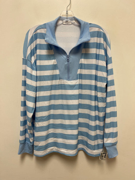 Sweater By Kim Rogers In Blue & White, Size: L