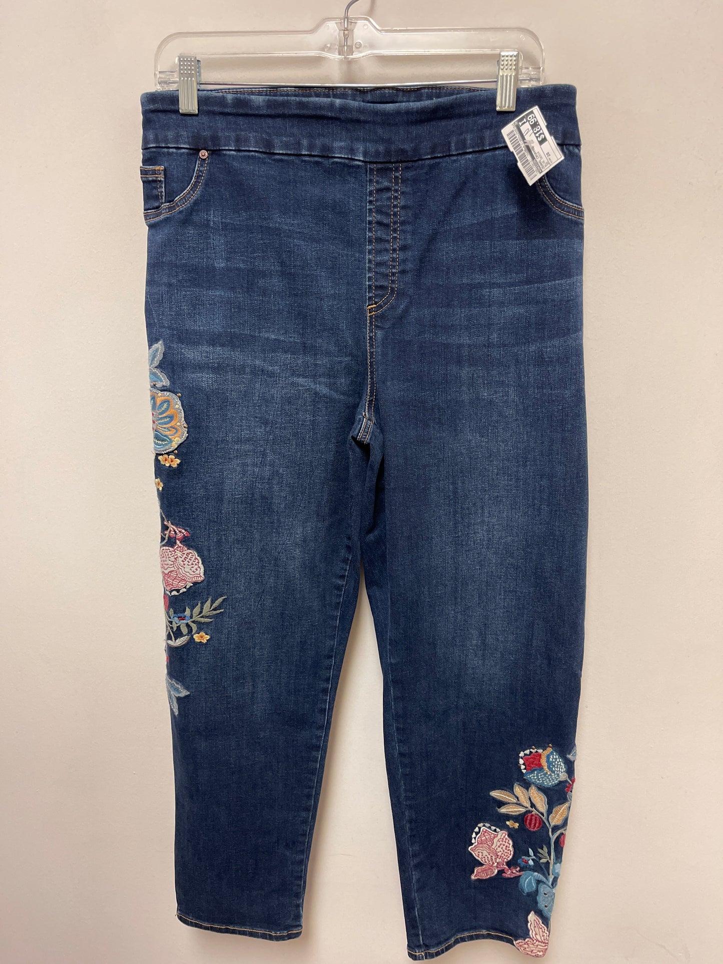 Jeans Cropped By Chicos In Blue Denim, Size: 20