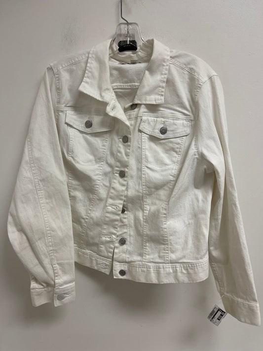 Jacket Denim By Cato In White, Size: 2x