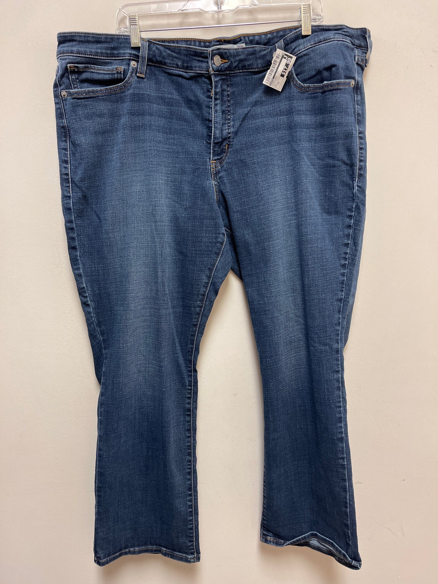 Jeans Boot Cut By Levis In Blue Denim, Size: 24