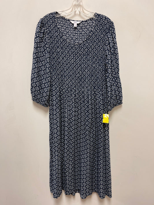 Dress Casual Midi By Croft And Barrow In Navy, Size: M