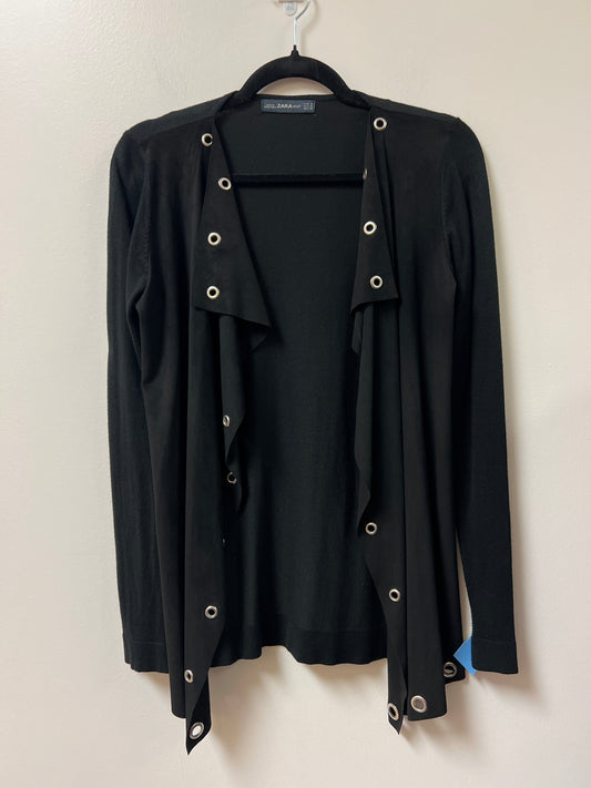 Sweater Cardigan By Zara In Black, Size: M