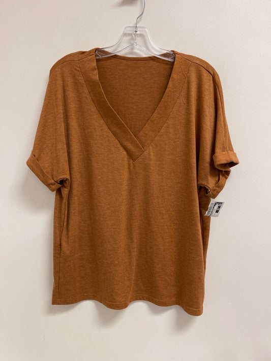 Top Short Sleeve Basic By Clothes Mentor In Orange, Size: L