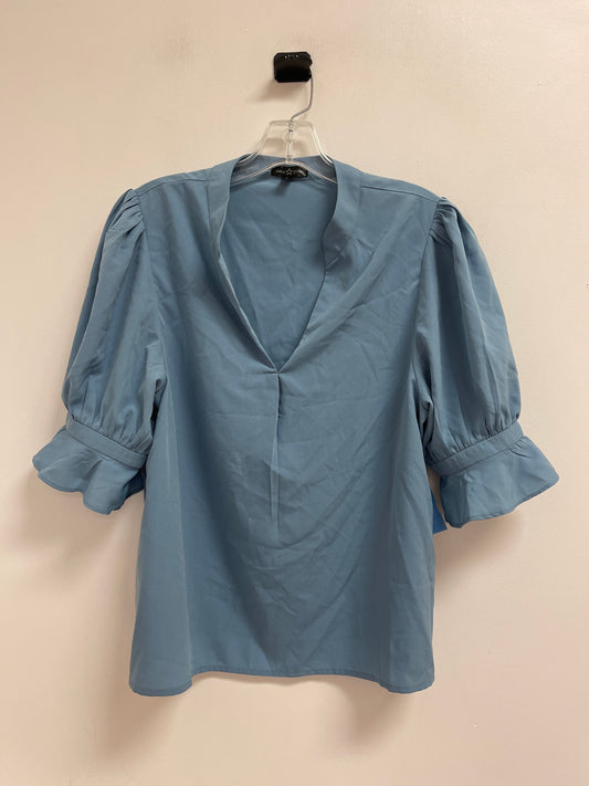 Top Short Sleeve By Clothes Mentor In Blue, Size: L