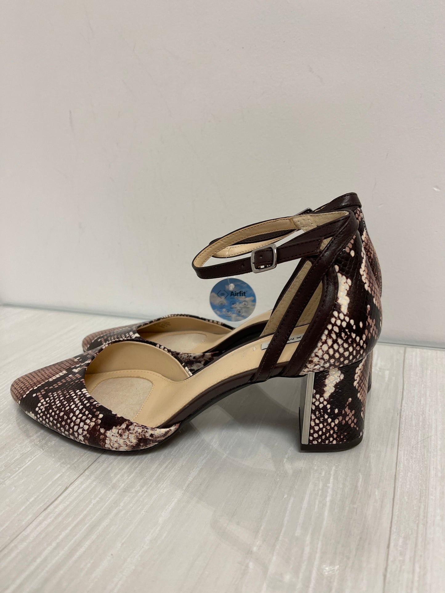 Shoes Heels Block By Alex Marie In Snakeskin Print, Size: 8