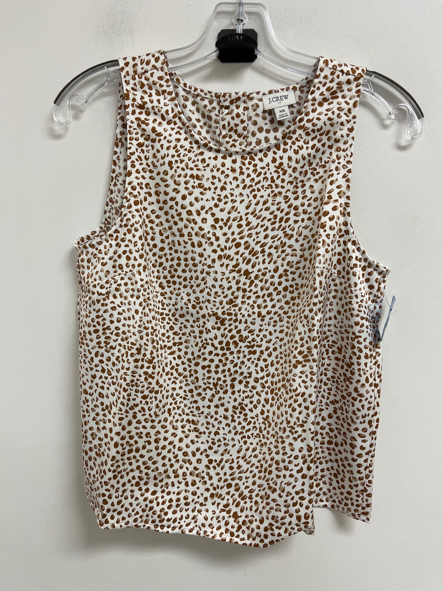 Top Sleeveless By J. Crew In Animal Print, Size: Xs