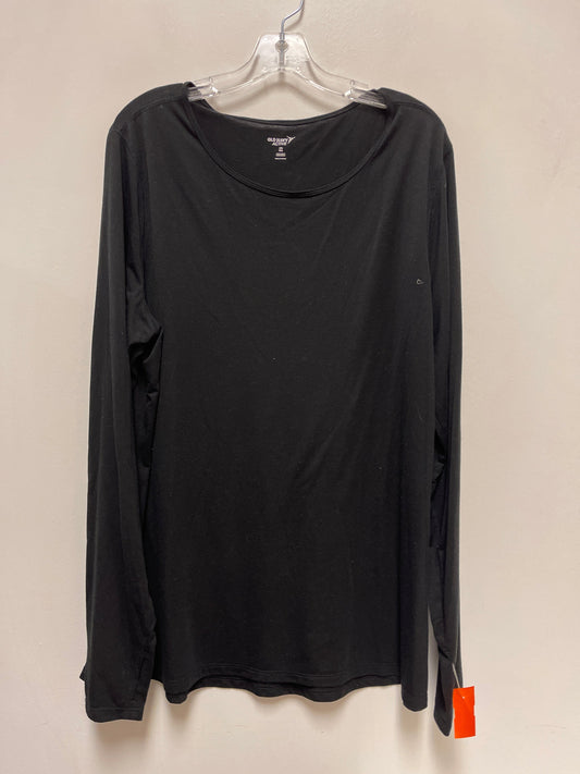 Athletic Top Long Sleeve Crewneck By Old Navy In Black, Size: 2x