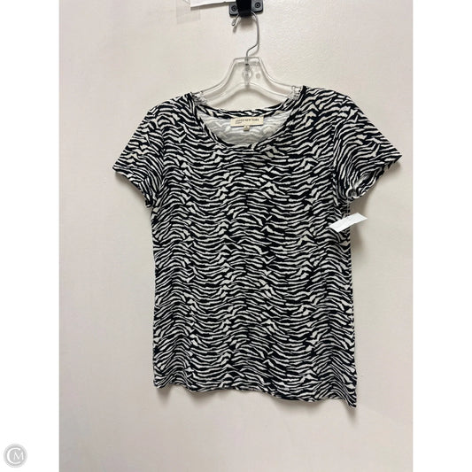 Top Short Sleeve By Jones New York In Black & White, Size: S