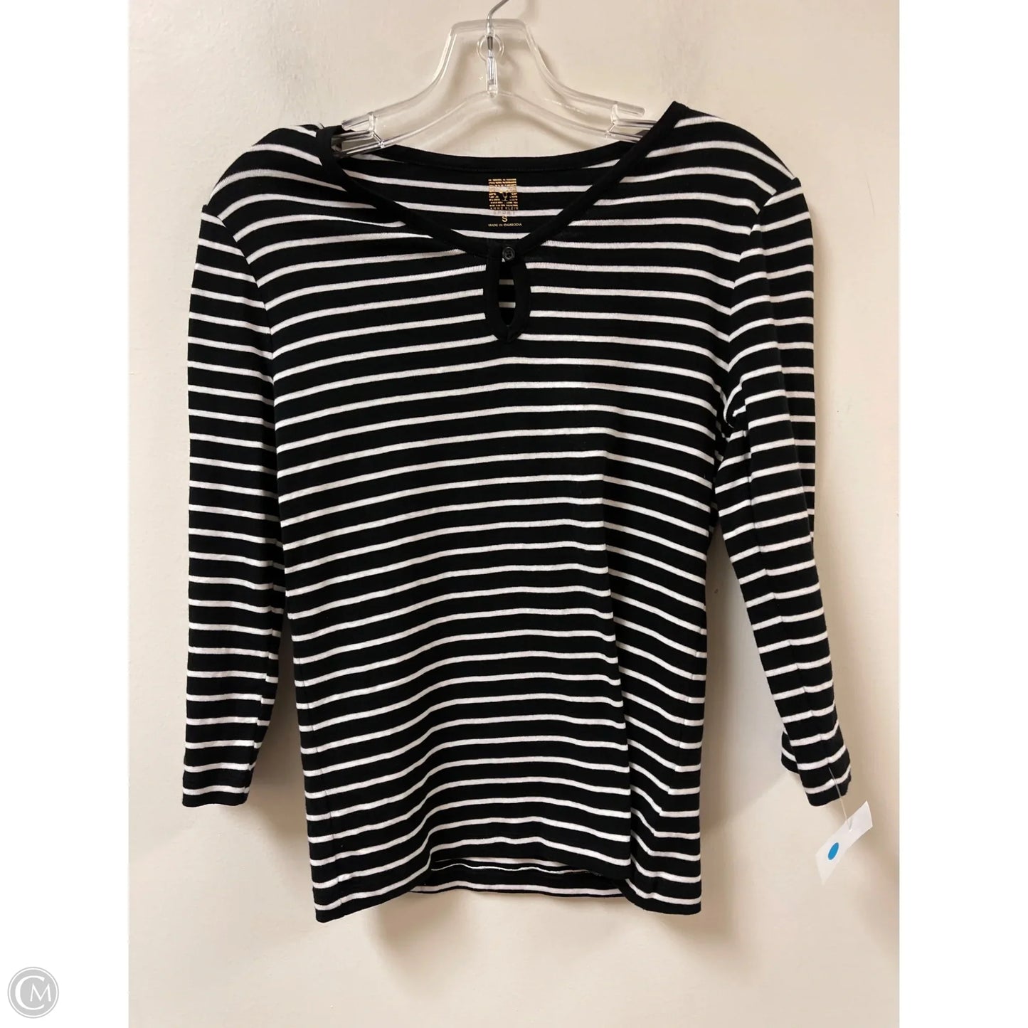 Top Long Sleeve By Anne Klein In Striped Pattern, Size: S