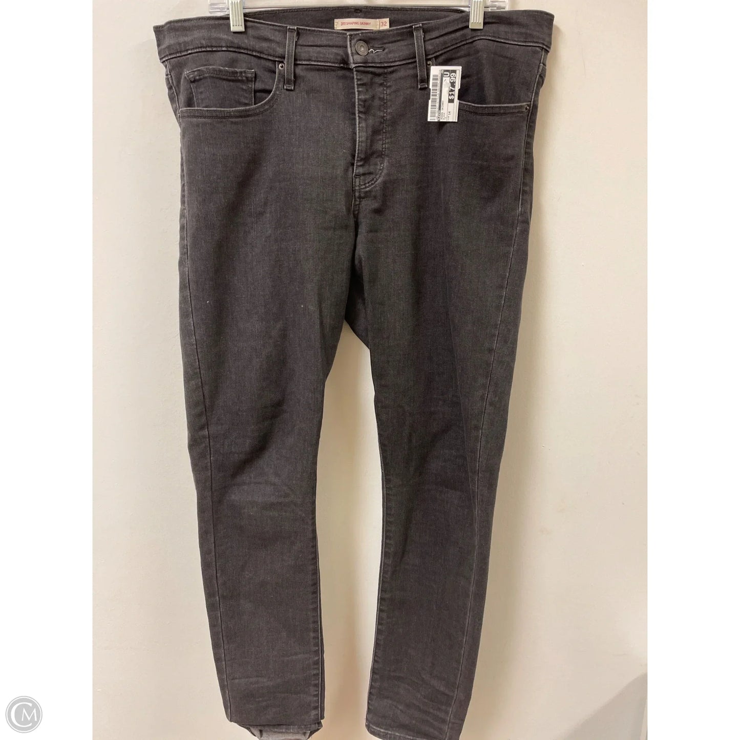 Jeans Skinny By Levis In Black, Size: 14