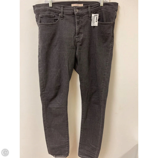 Jeans Skinny By Levis In Black, Size: 14