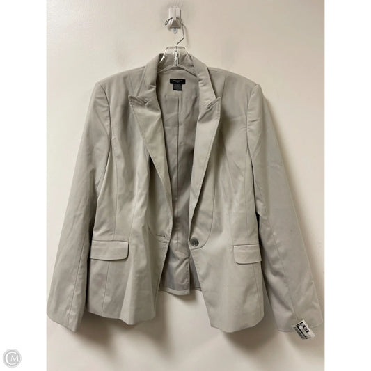 Blazer By Ann Taylor In Grey, Size: Xl