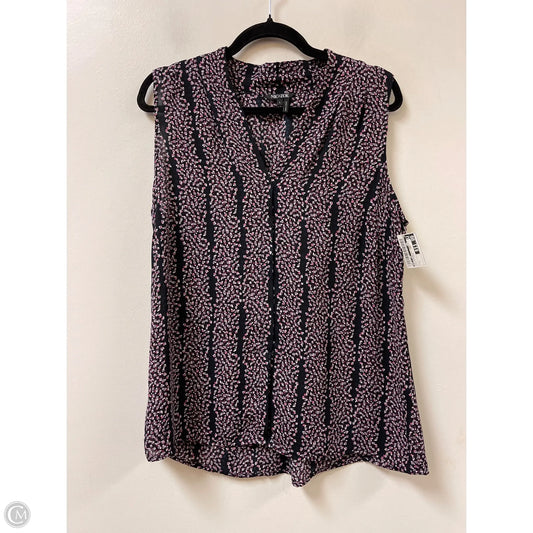Top Sleeveless By Nic + Zoe In Black & Purple, Size: L