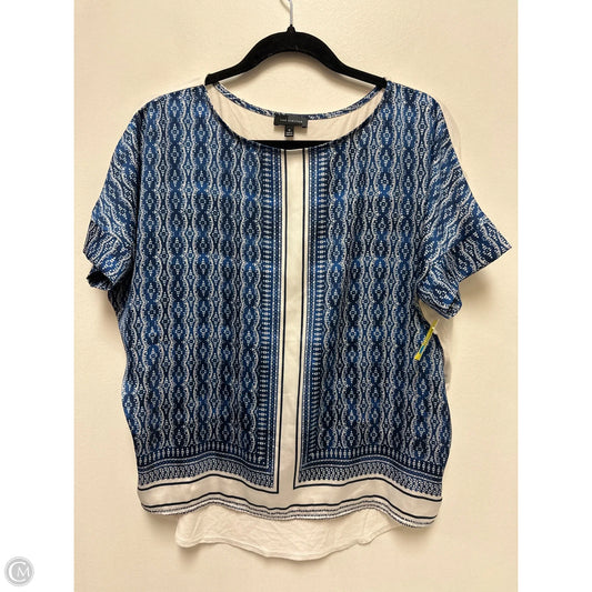 Top Short Sleeve By Limited In Blue & White, Size: M